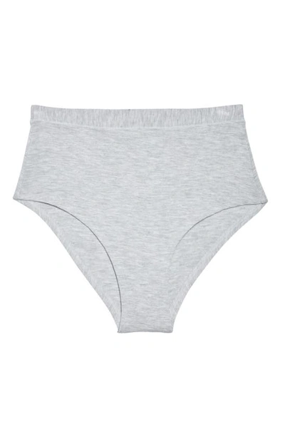 Meundies Feelfree High Waist Briefs In Heather Grey