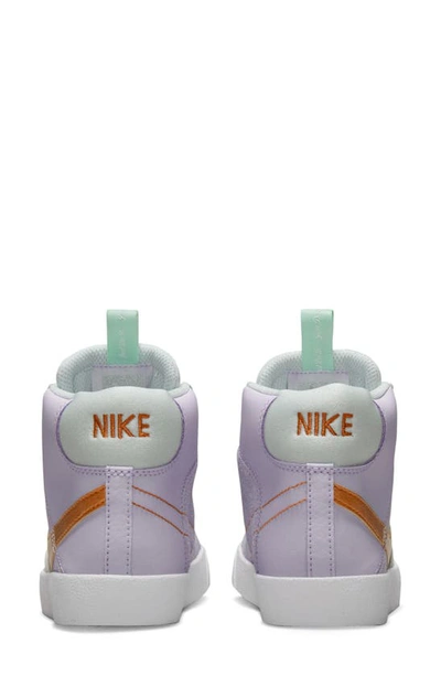 Shop Nike Kids' Blazer Mid '77 Se Sneaker In Grape/ Metallic Copper