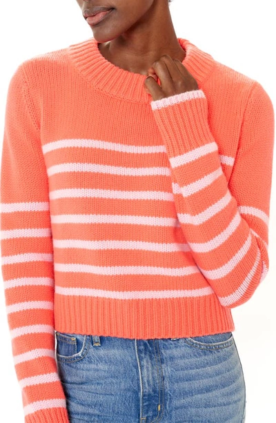 Shop La Ligne Mini Maren Wool & Cashmere Sweater In Hot Coral/ Pink