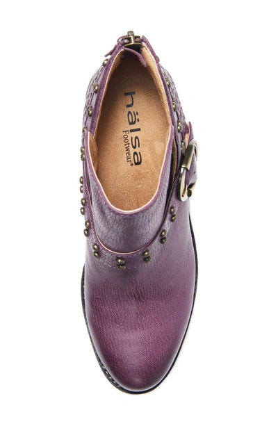 Halsa Footwear Melania Bootie In Dark Purple