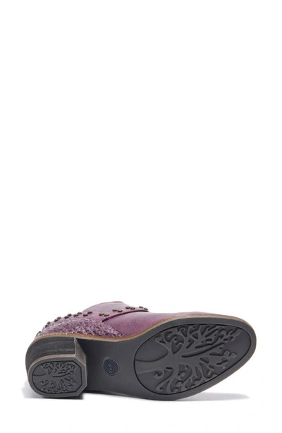 Halsa Footwear Melania Bootie In Dark Purple