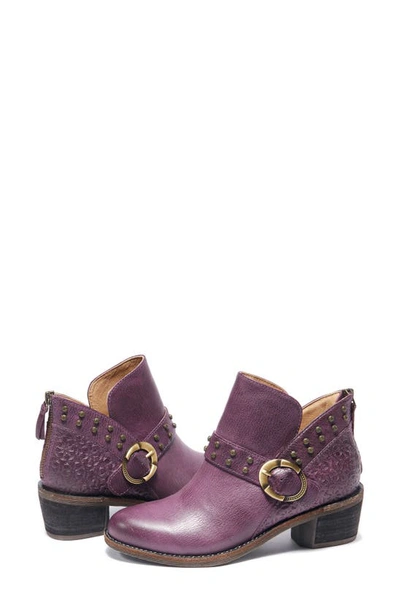 Halsa Footwear Melania Bootie In Dark Purple