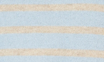 Shop La Ligne Lean Lines Stripe Cashmere Sweater In Pale Blue/ Tan