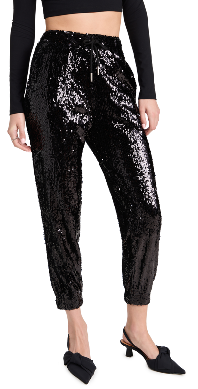 Shop English Factory Sequin Joggers Black