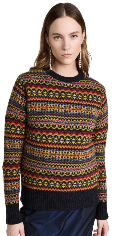 Shop Molly Goddard Oversized Fair Isle Sweater