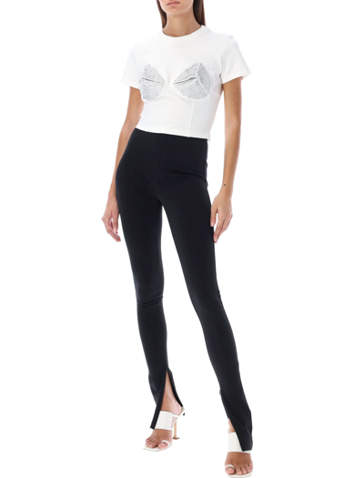 Area Crystal Pyramid Cup Short Sleeve T-shirt In White