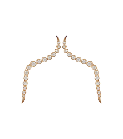 Shop Ondyn Elettra 14kt Gold Earrings With White Diamonds