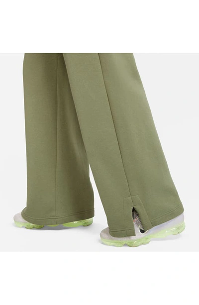 Shop Nike Sportswear Phoenix High Waist Wide Leg Sweatpants In Alligator/ Sail
