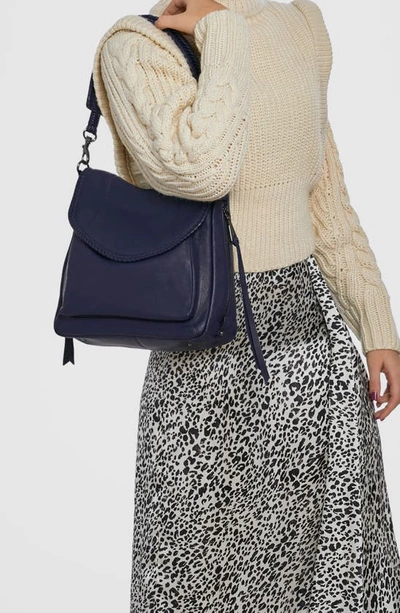 Shop Aimee Kestenberg All For Love Convertible Leather Shoulder Bag In Navy