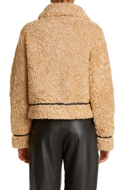 Shop Stand Studio Audrey Faux Shearling Jacket In Nougat