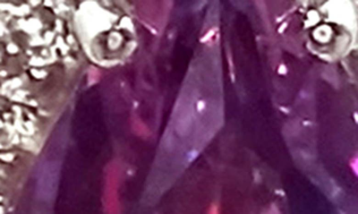Shop Savvy Cie Jewels Cubic Zirconia Teardrop Pendant Necklace In Purple