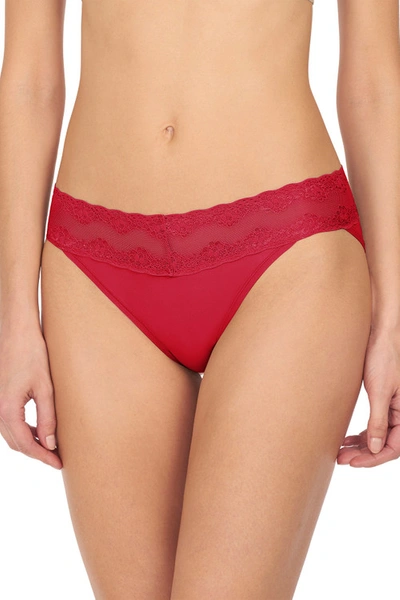 Shop Natori Bliss Perfection Soft & Stretchy V-kini Panty Underwear In Strawberry