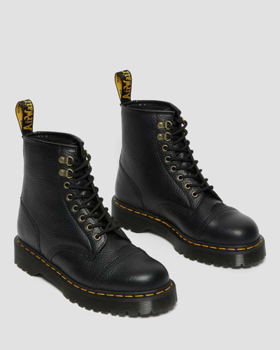 Shop Dr. Martens' 1460 Bex Fleece-lined Leather Lace Up Boots In Schwarz