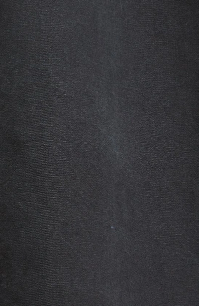 Shop John Elliott Paneled Raw Hem Cotton Military Shirt In Black