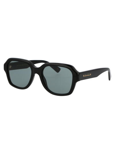 Shop Gucci Sunglasses In 001 Black Black Smoke