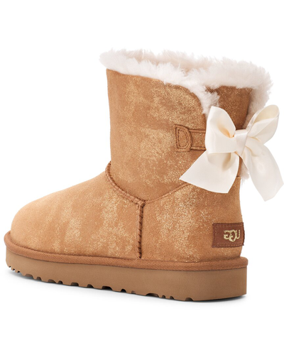 Ugg Mini Bailey Bow Glimmer Faux Fur Lined Boot In Nocolor | ModeSens
