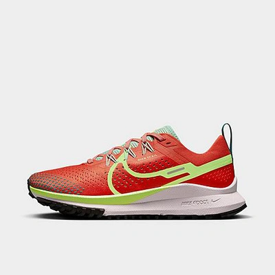 Shop Nike Women's React Pegasus Trail 4 Trail Running Shoes In Mantra Orange/ghost Green/enamel Green/bicoastal/bright Crimson