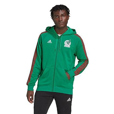 Shop Adidas Originals Adidas Men's Sportswear Mexico Soccer Full-zip Hoodie In Vivid Green