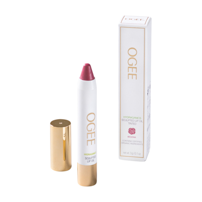 Shop Ogee Tinted Sculpted Lip Oil In Begonia
