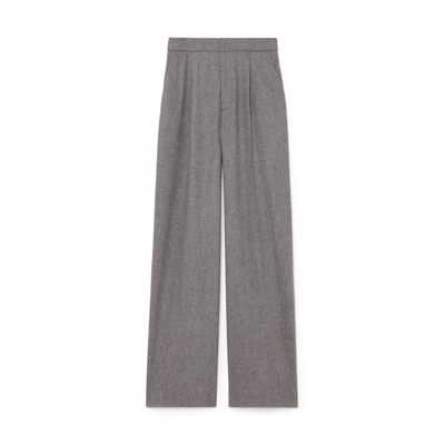 Shop Maria Mcmanus High-waisted Pleat-front Pants In Med Grey