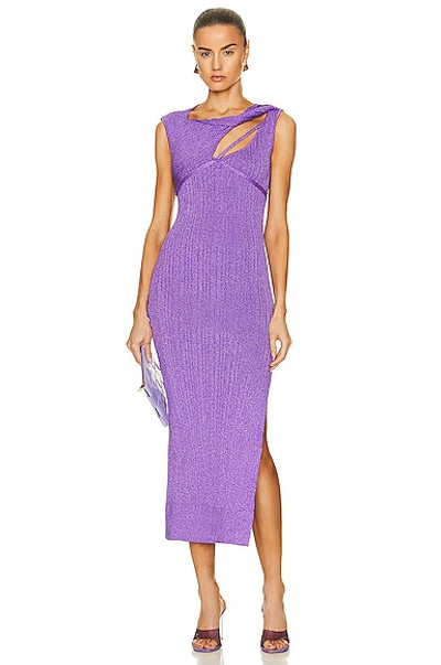 Shop Aknvas Sevrine Dress In Purple