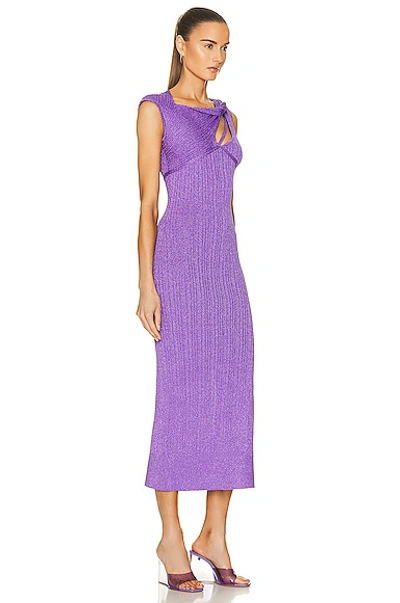 Shop Aknvas Sevrine Dress In Purple