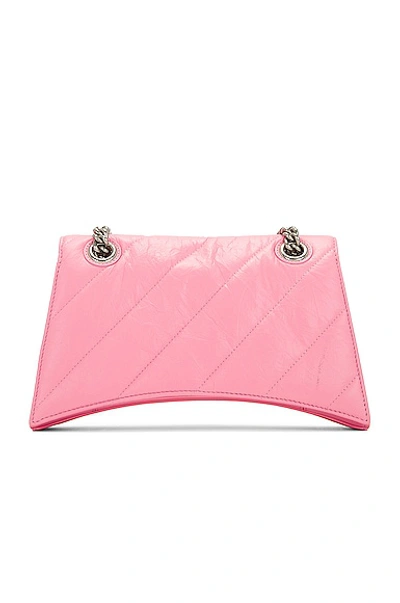 Shop Balenciaga Small Crush Chain Bag In Sweet Pink