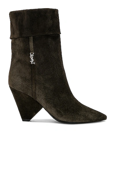 Shop Saint Laurent Liz 85 Boots In Saddle Brown