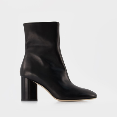 Aeyde Bottines Noires Alena En Cuir In Black