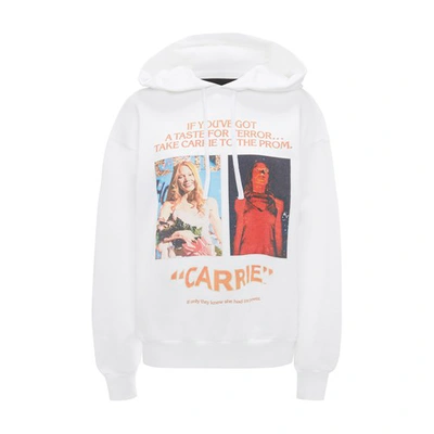 Shop Jw Anderson X Carrie - Poster Print Hoodie In White