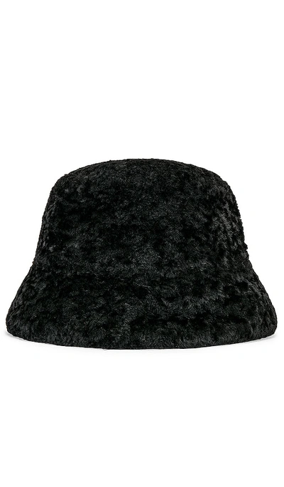 Shop Ruslan Baginskiy Faux Fur Lampshade Bucket Hat In Black