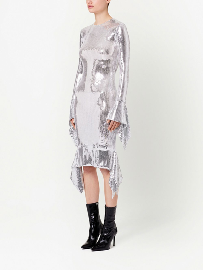 Ami Alexandre Mattiussi Sequin-embellished Midi Dress In 900