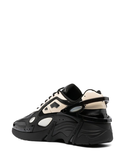 Shop Raf Simons Antei Low-top Panelled Sneakers In Black