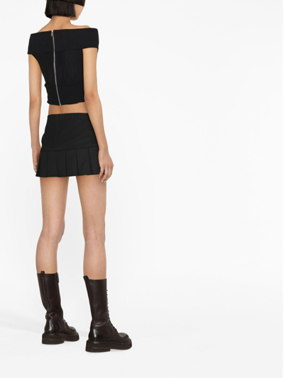 Shop Misbhv Trinity Pleated Miniskirt In Black