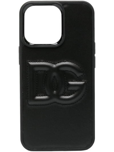 Shop Dolce & Gabbana Dg-logo Iphone 13 Pro Case In Black