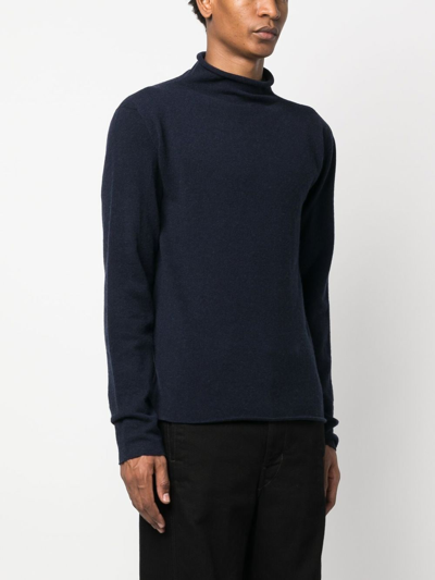 Jil Sander Cashmere-knit Roll-neck Jumper In Blue