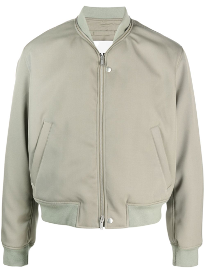 Jil Sander Zip-fastening Bomber Jacket In Green
