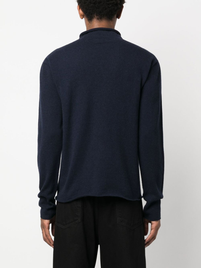 Jil Sander Cashmere-knit Roll-neck Jumper In Blue