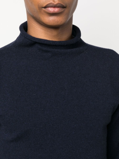 Jil Sander Cashmere-knit Roll-neck Jumper In Blue