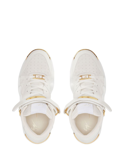 Shop Giuseppe Zanotti Talon High-top Sneakers In White