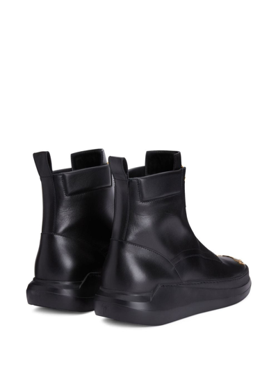 Shop Giuseppe Zanotti Denoel Zip Ankle Boots In Black