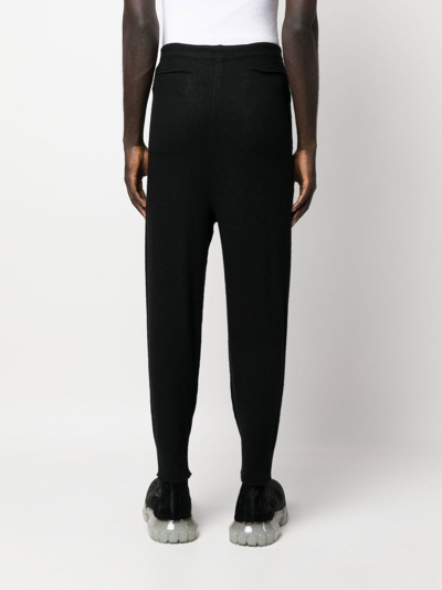 Shop Rick Owens Drawstring-waist Cashmere Track Pants In Black
