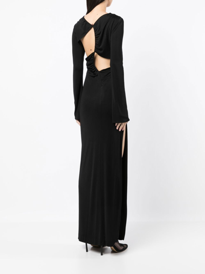 Shop Galvan Vertebrae Cutout-detail Dress In Black