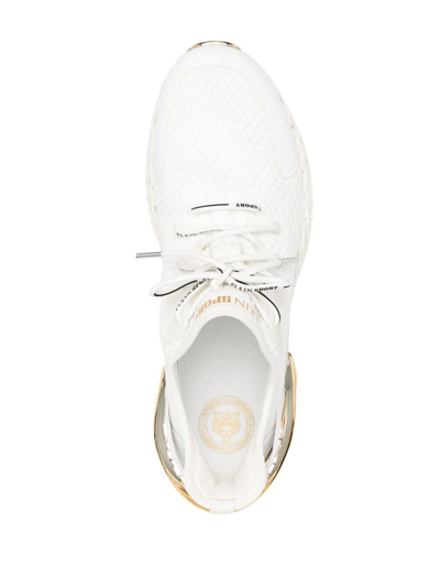 Plein Sport Thunder Force Lace-up Sneakers In White