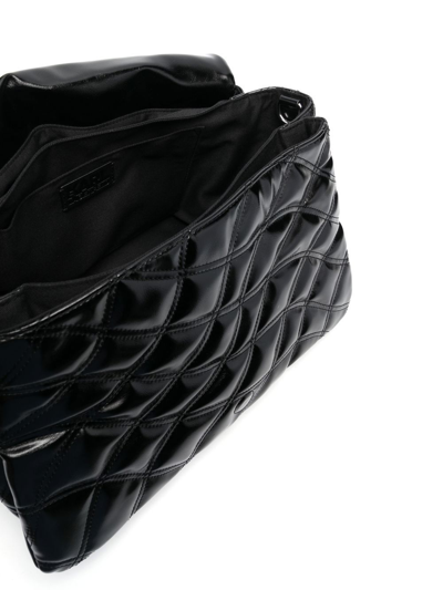 Shop Karl Lagerfeld K/signature Quilted Shoulder Bag In Black