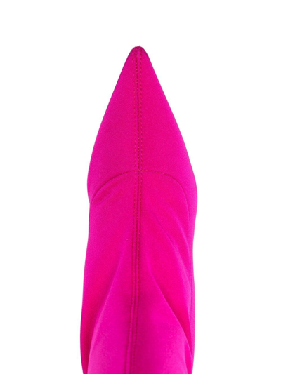 Stuart Weitzman 90mm Sock-style Boots In Pink