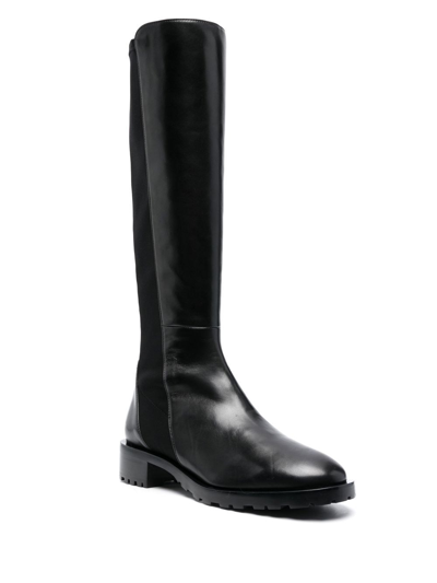 Shop Stuart Weitzman Panelled Knee-length Boots In Black