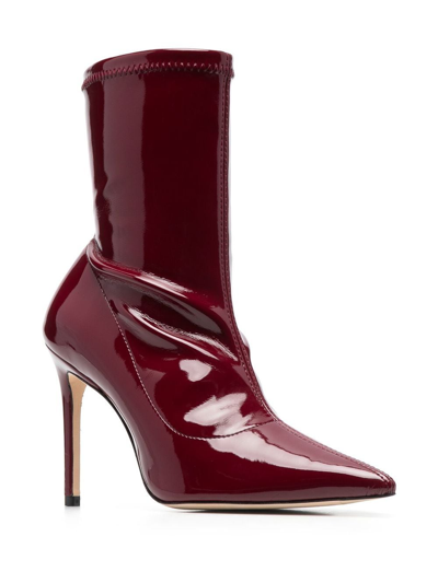 Shop Stuart Weitzman 115mm Leather Boots In Red