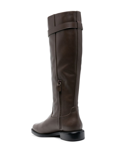 Stuart Weitzman Leather Knee-length Boots In Brown