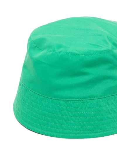 Shop Kenzo Logo-print Reversible Bucket Hat In Green